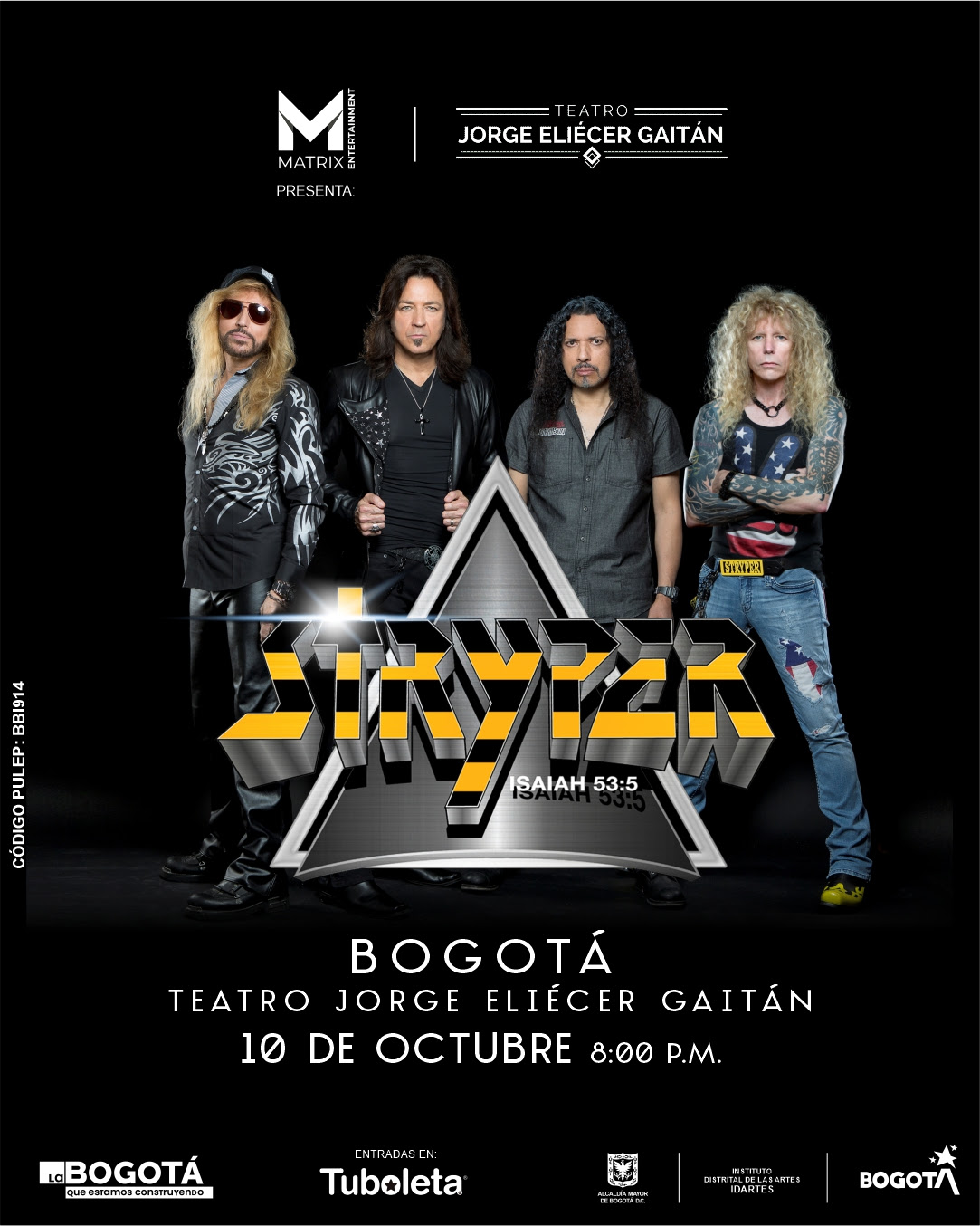 Stryper llega por primera vez a Bogotá Radiónica
